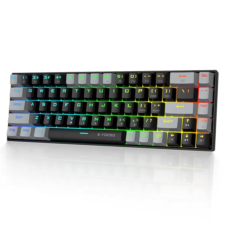 68keys RGB তারযুক্ত মেকানিক্যাল গেমিং কীবোর্ড